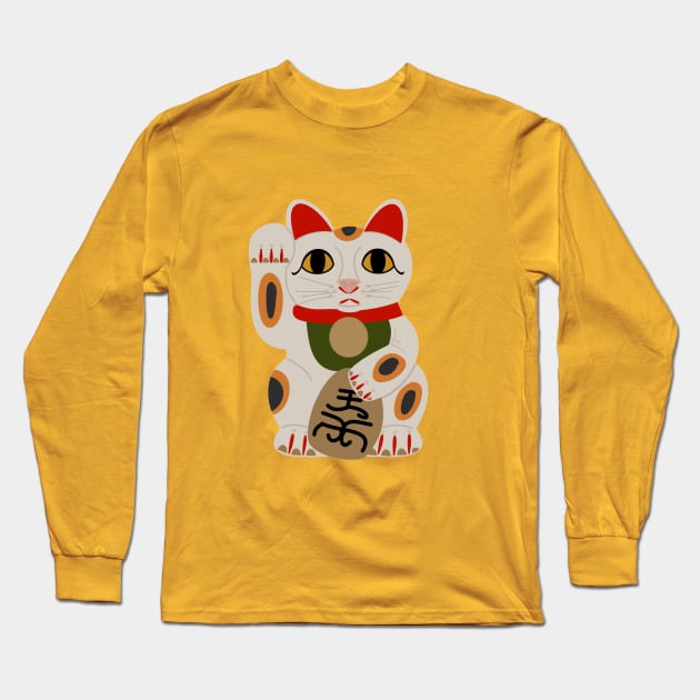 Maneki Neko Long Sleeve T-Shirt by The Lemon Stationery & Gift Co